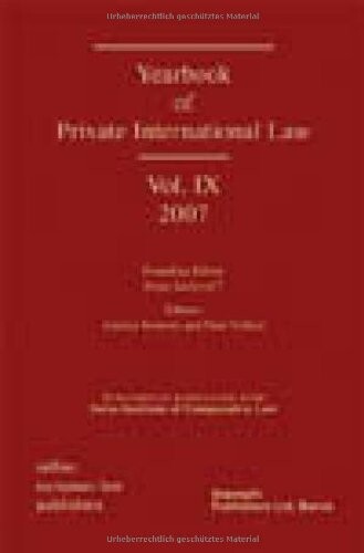 Yearbook of private international law. Volume IX - 2007