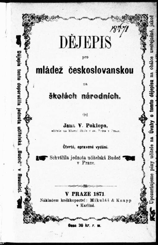 Dějepis pro mládež českoslovanskou na školách národních