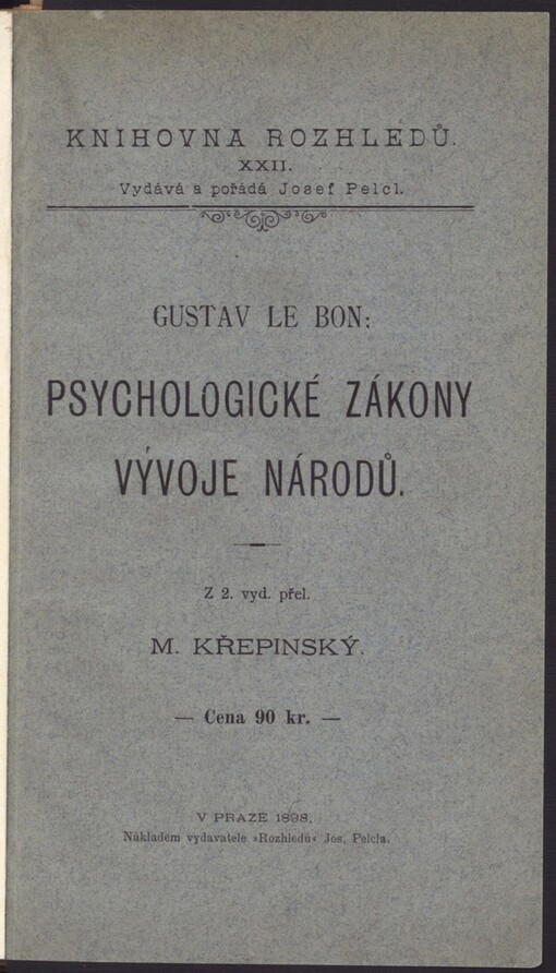 Psychologické zákony vývoje národů