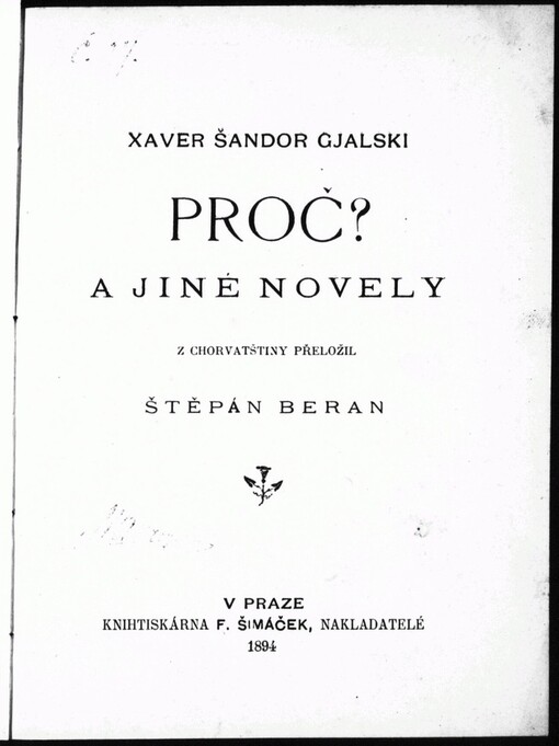 Proč? a jiné novely