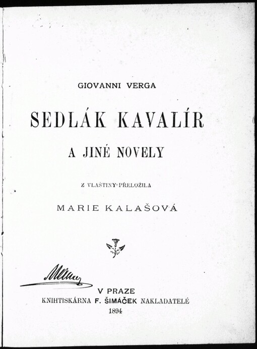 Sedlák kavalír a jiné novely