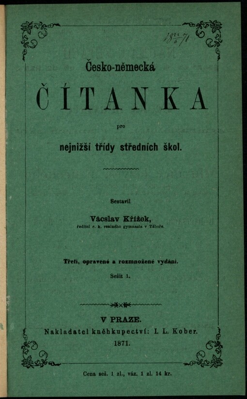 Čítanka česko-německá pro nejnižší třídy středních škol