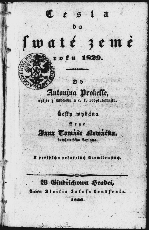 Cesta do swaté země roku 1829