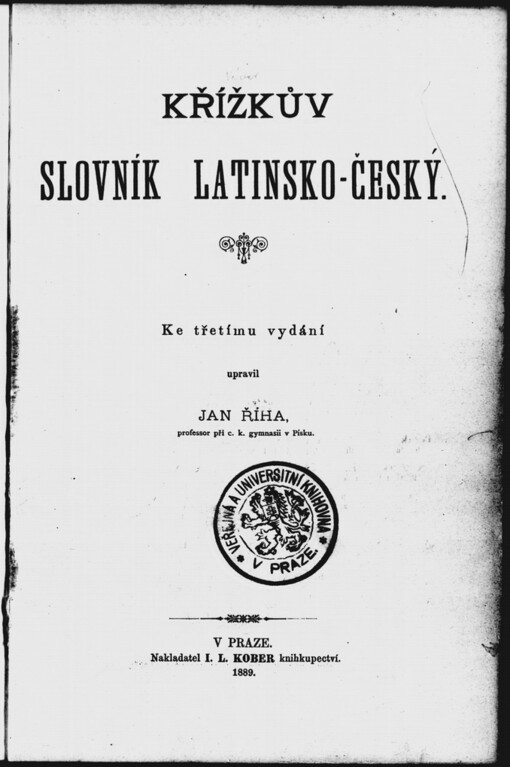 Křížkův slovník latinsko-český