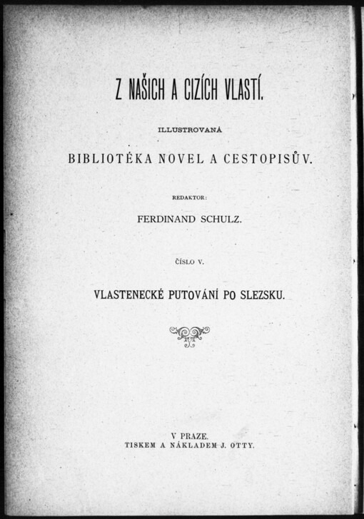 Vlastenecké putování po Slezsku: obrazy národopisné, historické a kulturní z rakouského a pruského Slezska