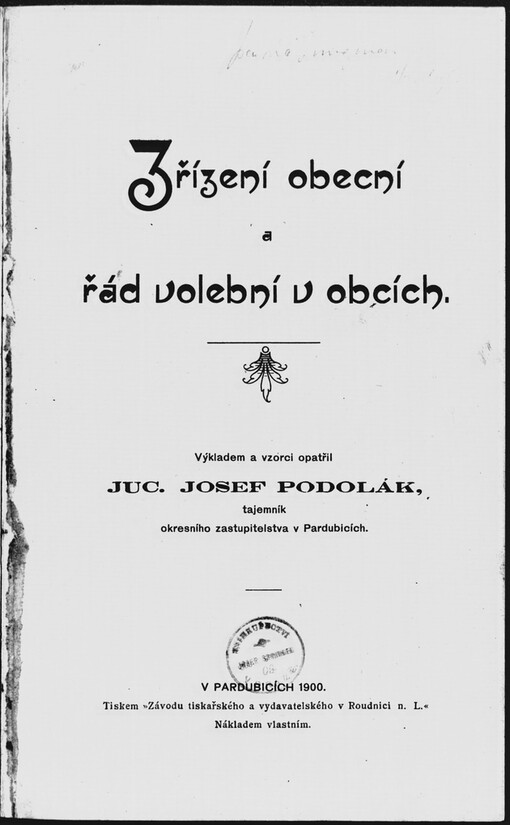 Zřízení obecní a řád volební v obcích