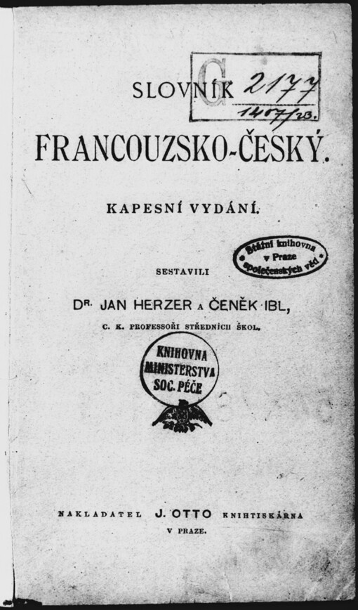 Slovník francouzsko-český: kapesní vydání