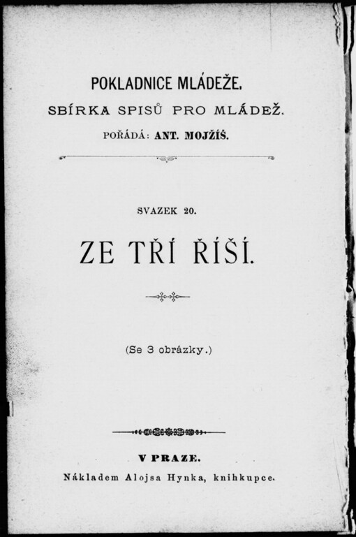 Ze tří říší: obrázky přírodopisné pro mládež dospělejší