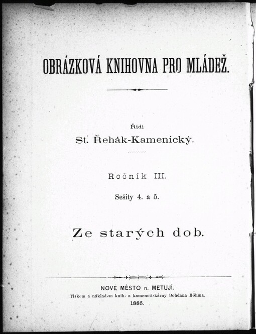 Ze starých dob: národní pohádky a povídky
