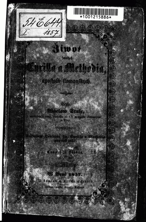 Žiwot swatých Cyrilla a Methodia, apostolů slowanských