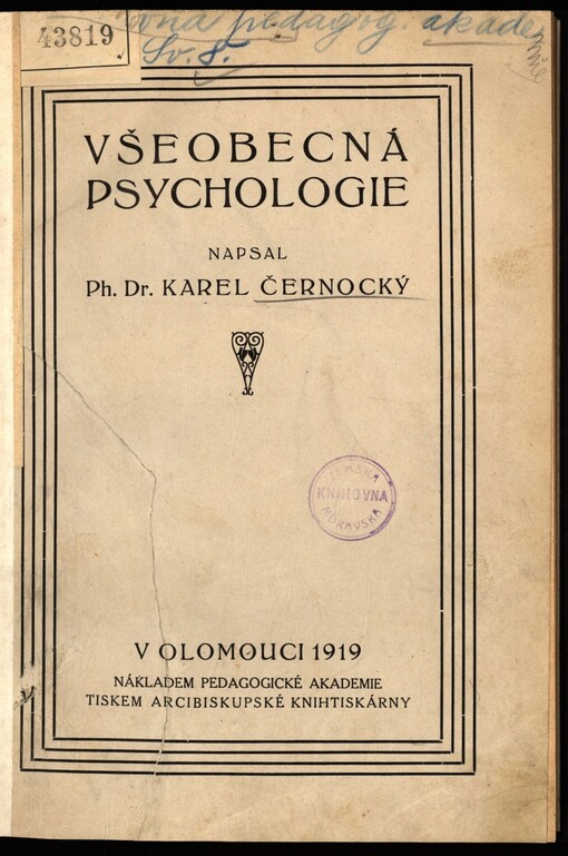 Všeobecná psychologie