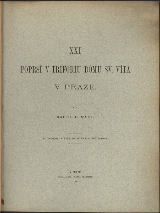 21 poprsí v triforiu dómu sv. Víta v Praze