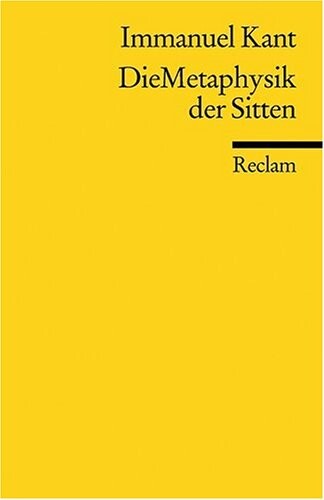 Die Metaphysik Der Sitten