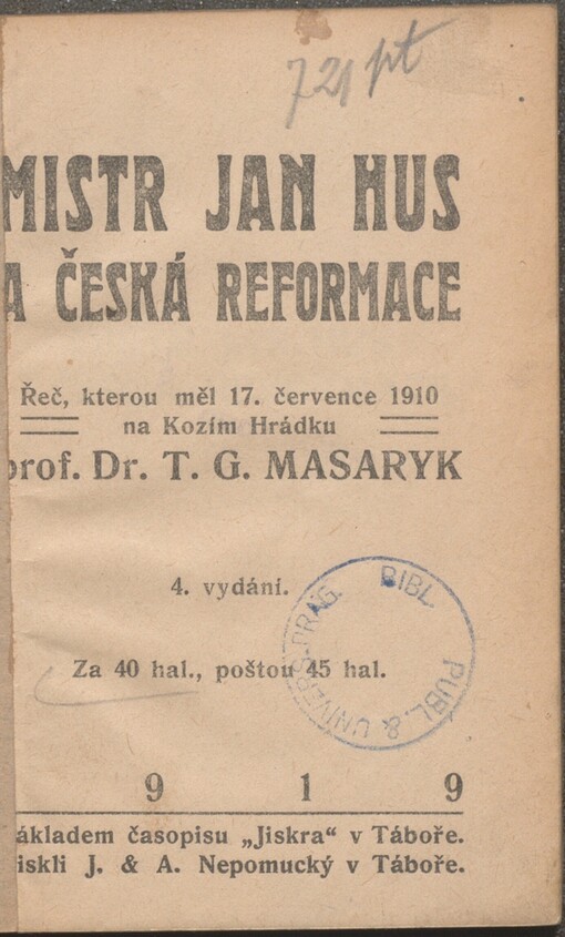 Mistr Jan Hus a česká reformace