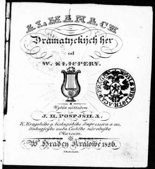 Almanach Dramatyckých her od W. Klicpery