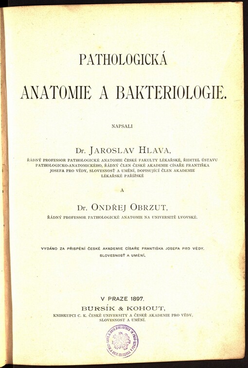 Pathologická anatomie a bakteriologie