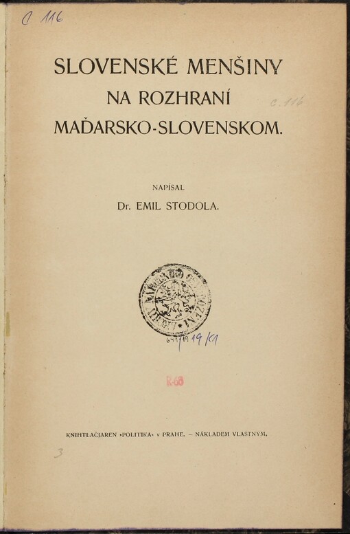 Slovenské menšiny na rozhraní maďarsko-slovenskom