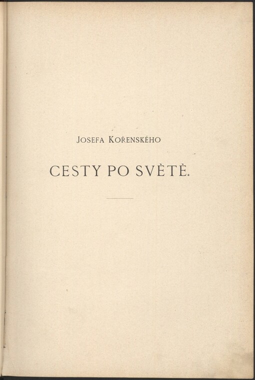 Josefa Kořenského Cesty po světě. Žaponsko.