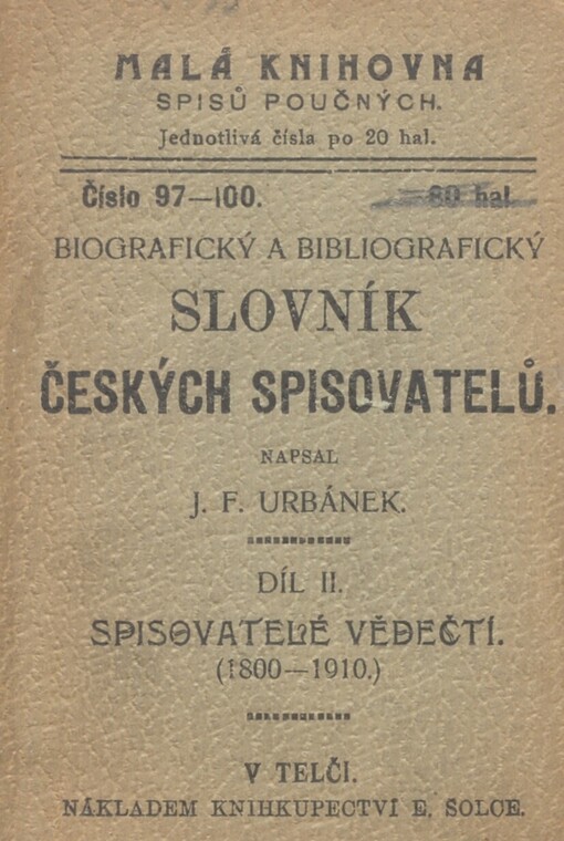 Biografický a bibliografický slovník českých spisovatelů