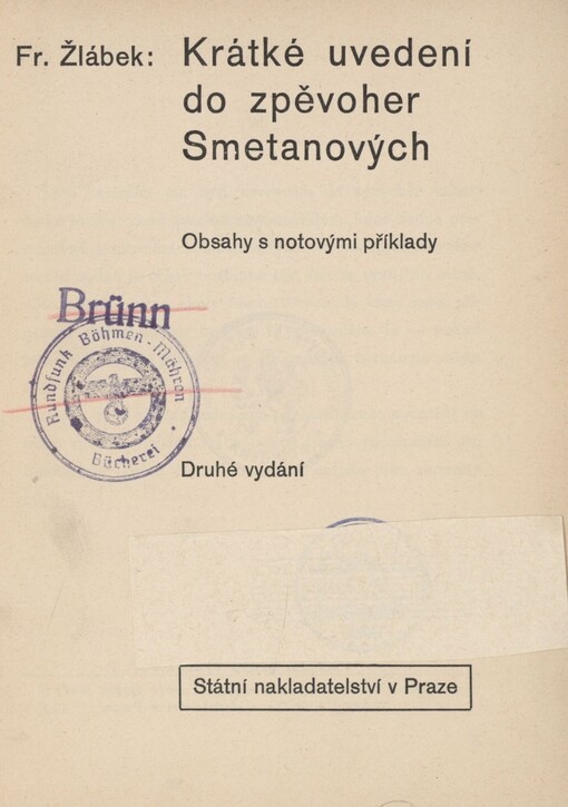 Krátké uvedení do zpěvoher Smetanových: obsahy s notovými příklady