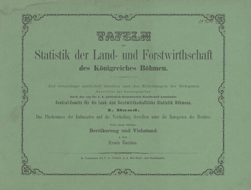 Tafeln zur Statistik der Land- und Forstwirthschaft des Königreiches Böhmen