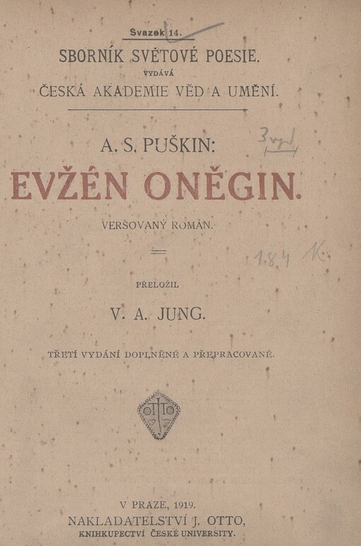 Evžén Oněgin: veršovaný román