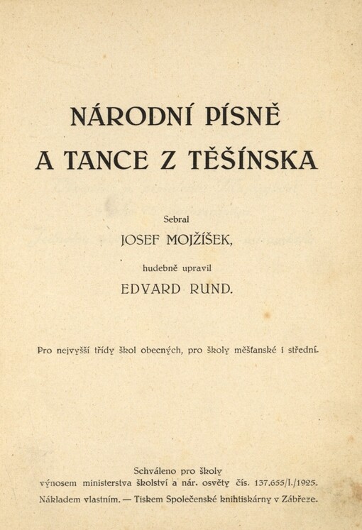 Národní písně a tance z Těšínska