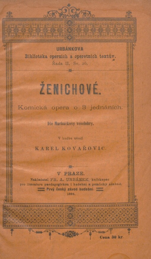 Ženichové: komická opera o 3 jednáních