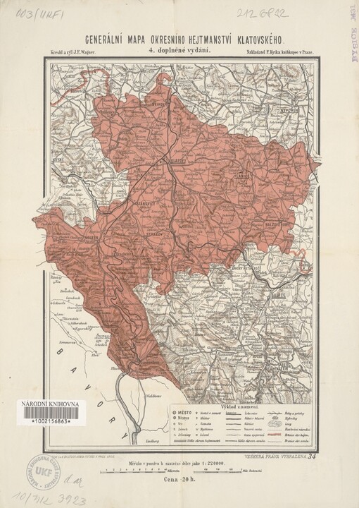 Generální mapa okresního hejtmanství Klatovského
