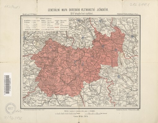 Generální mapa okresního hejtmanství Jičínského