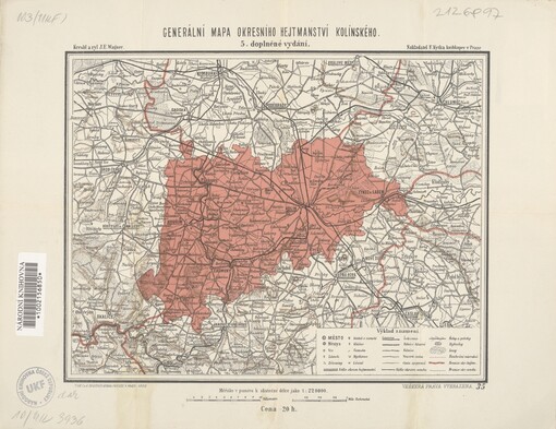 Generální mapa okresního hejtmanství Kolínského