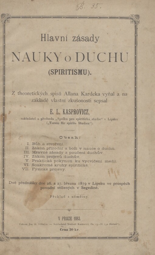 Hlavní zásady nauky o duchu (spiritismu)