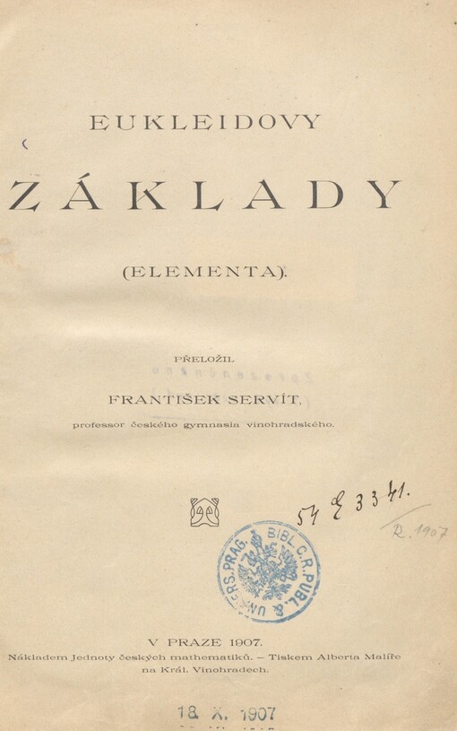 Eukleidovy základy: (elementa)