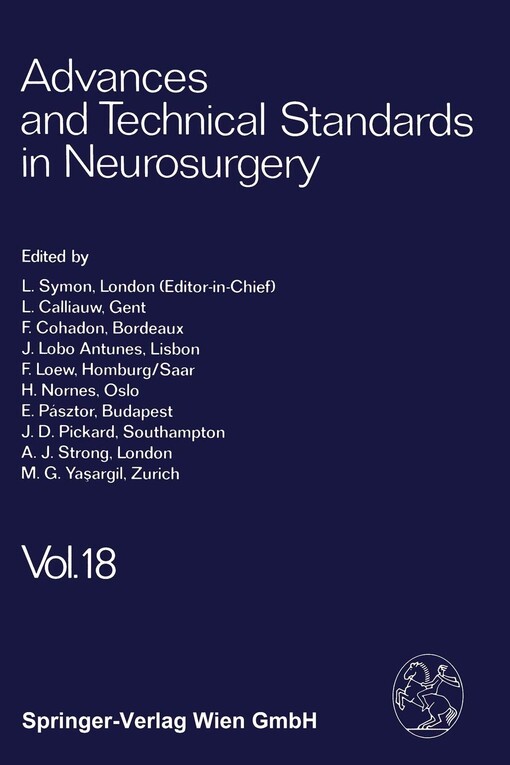 Advances and Technical Standards in Neurosurgery 18 (Vol 18)