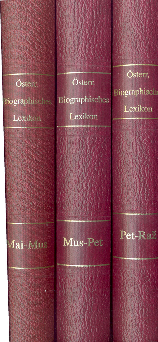 Österreichisches biographisches lexikon 1815-1950. VI. Band, (Maier) Stefan - Musger August