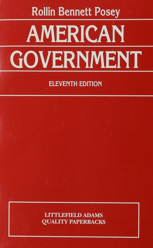 American Government (Littlefield, Adams quality paperback)