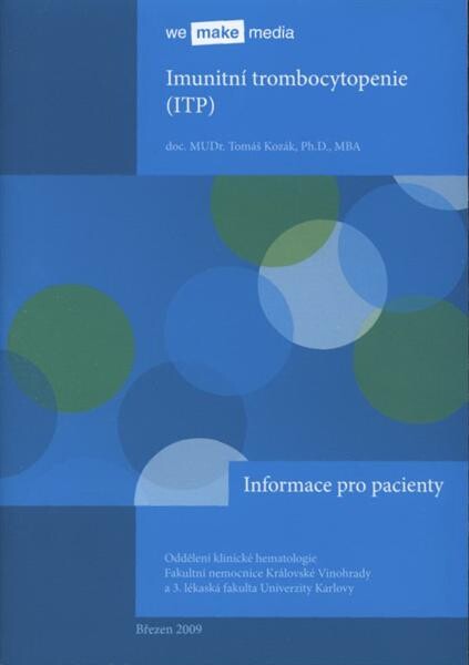 Imunitní trombocytopenie (ITP) : informace pro pacienty a jejich blízké