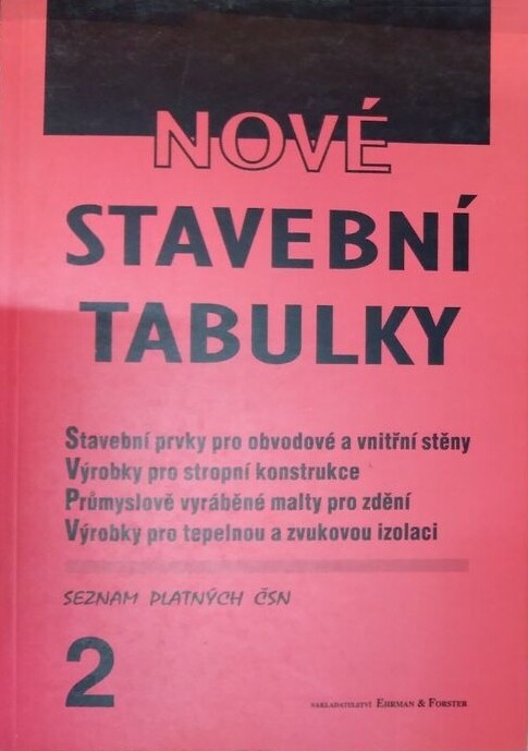 Nové stavební tabulky, sv. 2