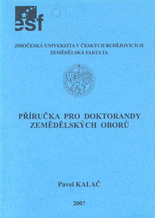 Příručka pro doktorandy zemědělských oborů : jak vypracovat literární rešerši a publikovat dosažené výsledky
