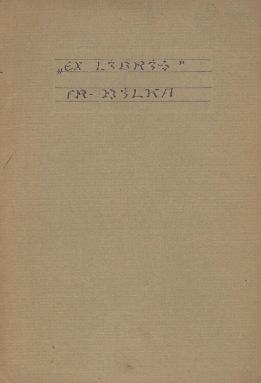 Ex libris Fr. Bílka: [9 světlot. repr. dřevorytů]