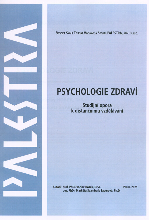 Psychologie zdraví : studijní opora k distančnímu vzdělávání