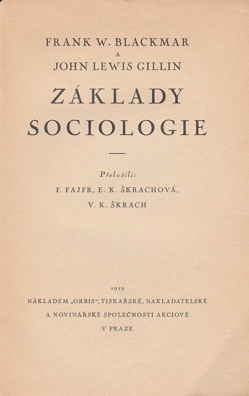 Základy sociologie
