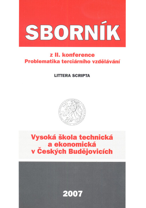 Littera scripta :sborník z II. konference Problematika terciárního vzdělávání