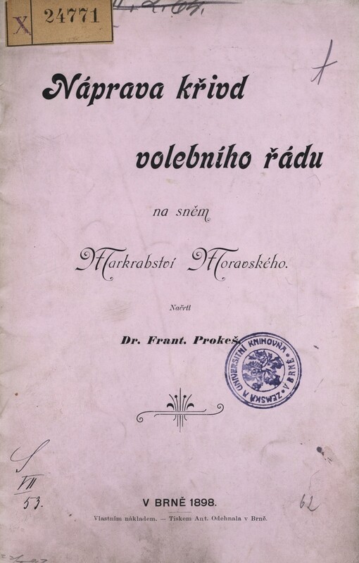 Náprava křivd volebního řádu na sněm Markrabství Moravského