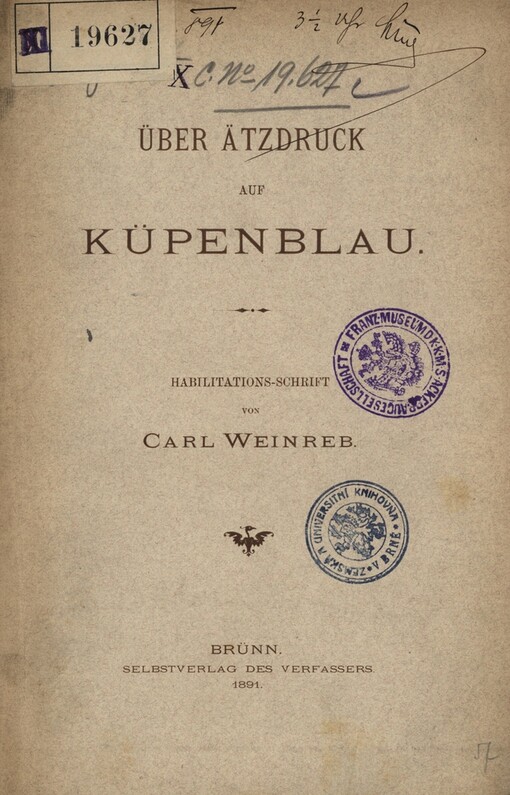 Über Ätzdruck auf Küpenblau :Habilitations-Schrift