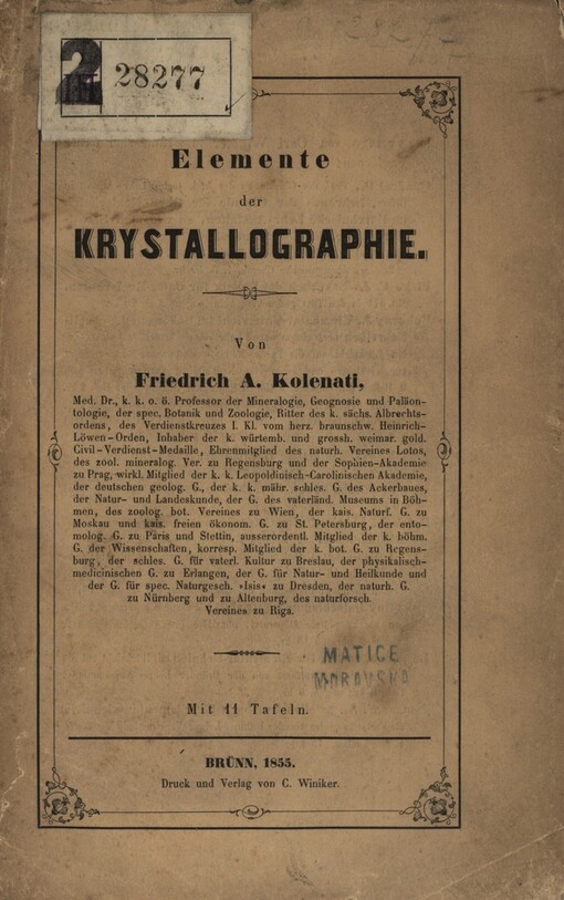 Elemente der Krystallographie