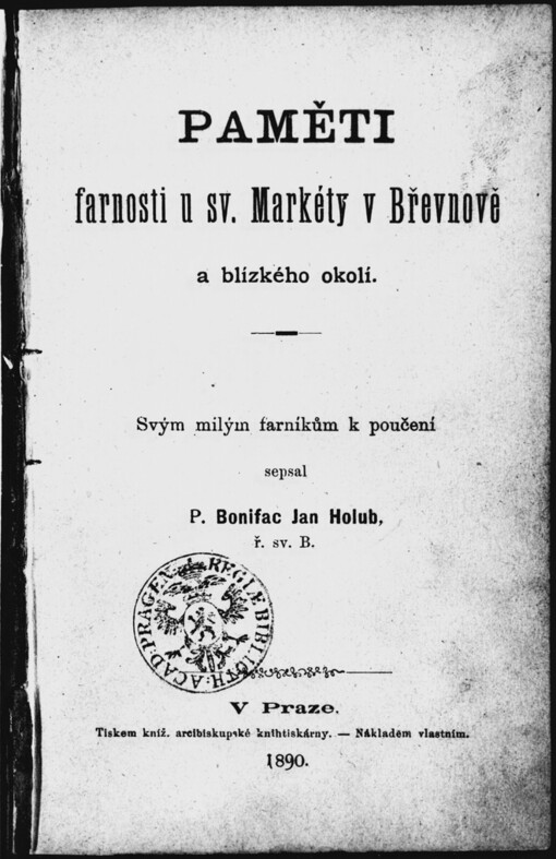 Paměti farnosti u sv. Markéty v Břevnově a blízkého okolí