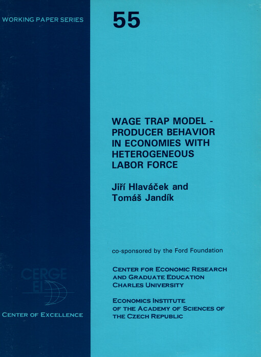 Wage trap model - producer behavior in economies with heterogeneous labor force