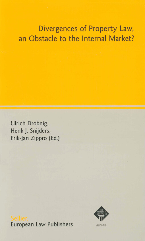 Divergences of property law, an obstacle to the internal market?
