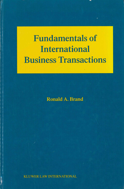 Fundamentals of international business transactions